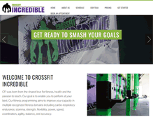 Tablet Screenshot of crossfitincredible.com